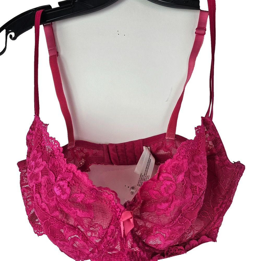 Gilligan & O'Malley‎ 36D Balconette Bra Pink Lace Underwire